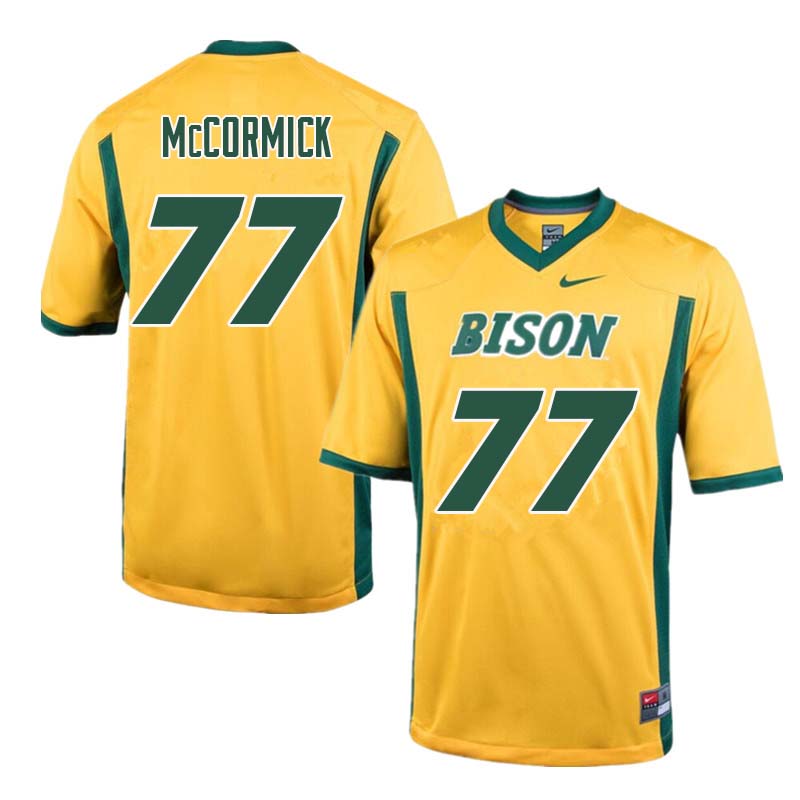 Men #77 Logan McCormick North Dakota State Bison College Football Jerseys Sale-Yellow - Click Image to Close